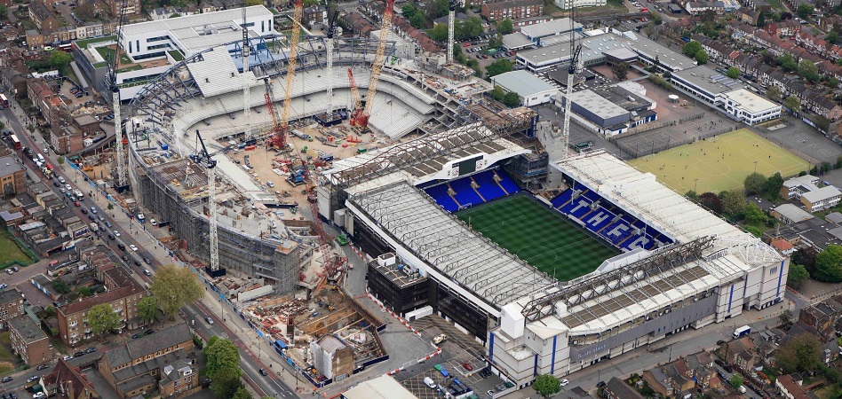 El Tottenham ‘araña’ 500 asientos más en la construcción de su nuevo estadio